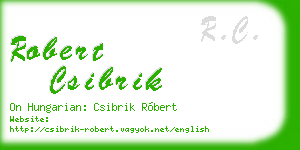 robert csibrik business card