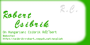 robert csibrik business card